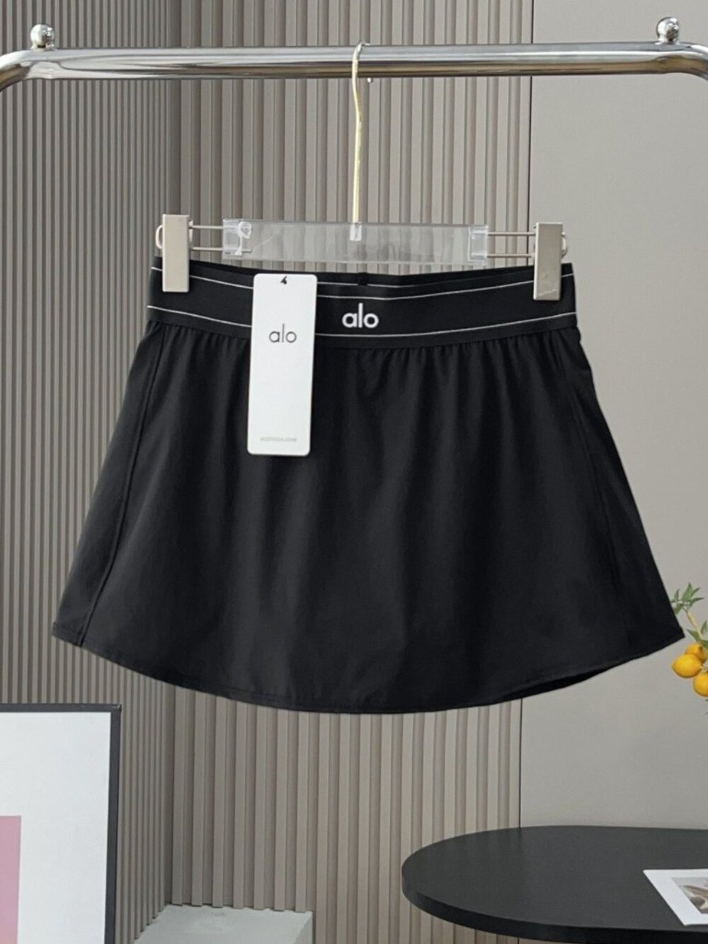 🏌️‍♀️🏌️‍♀️ALO Yoga Match Point Sporty Mini Skirt Versatile Black